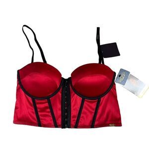 Rachel Roy Red and Black Crop Corset